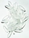 50 5x16mm Matte Transparent Crystal Dagger Beads